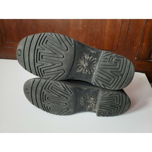 Ugg Naiyah Lace Back Genuine Shearling Boot Black Suede Size 8  #1020144 - Picture 5 of 10